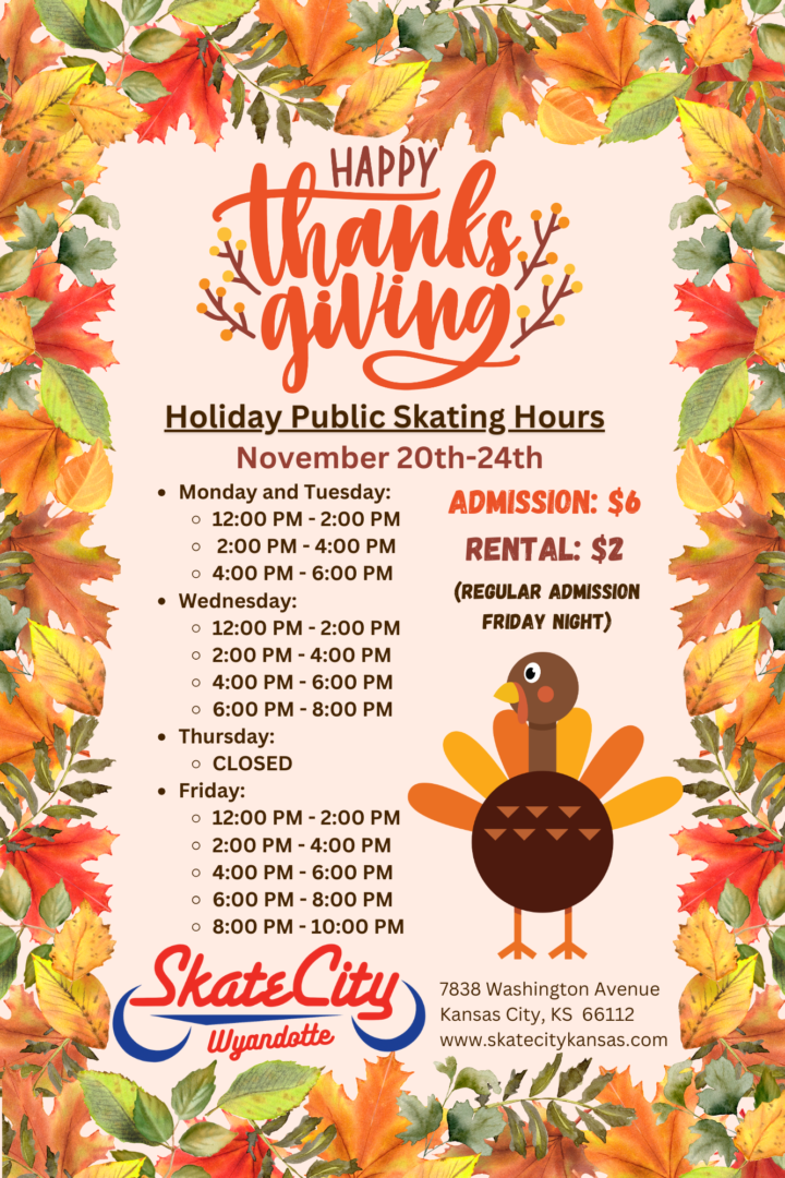 Wyandotte Thanksgiving Hours