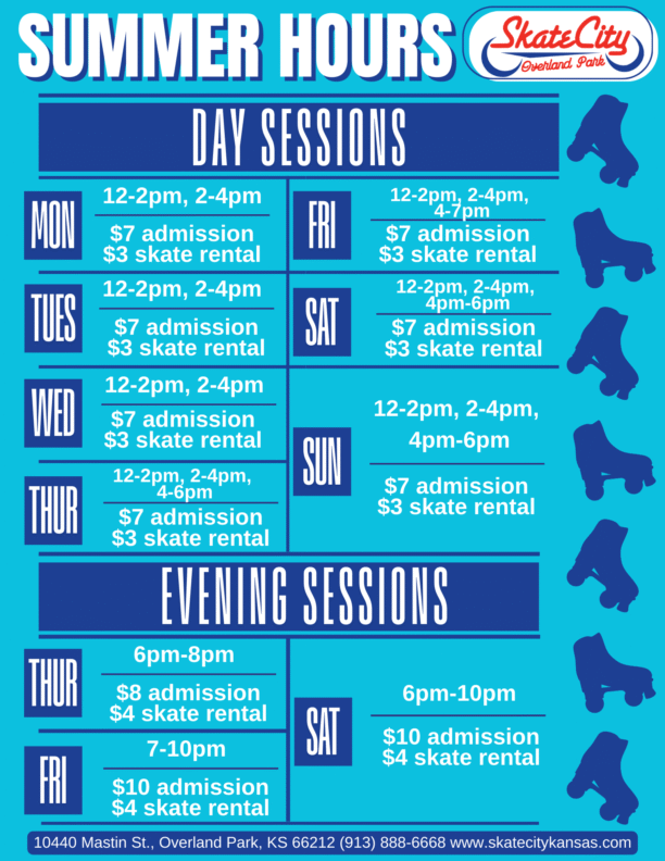 Overland Park 2025 Summer Hours Flyer