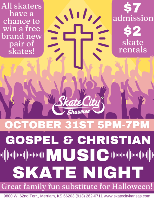 Gospel and Christian Music Skate Flyer Shawnee