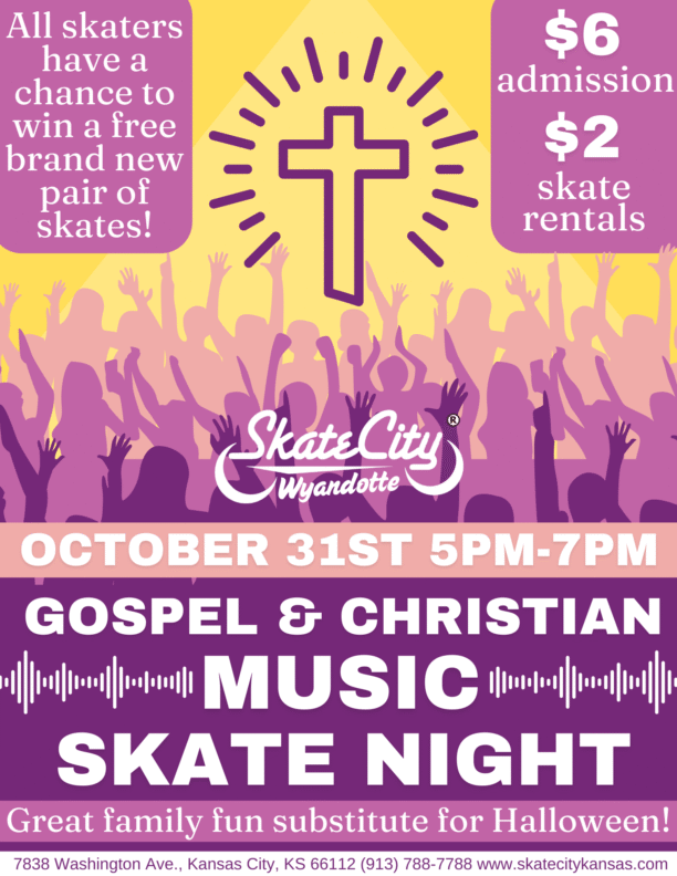 Gospel and Christian Music Skate Flyer Wyandotte