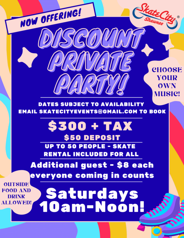 Shawnee Discount Private Party Flyer