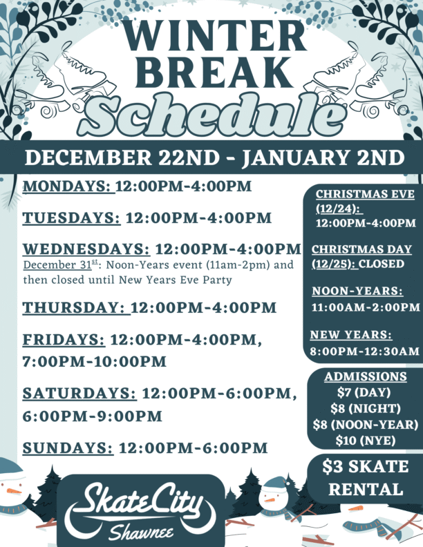 Winter Break Skates Flyer Shawnee Winter Break Skates Flyer Shawnee