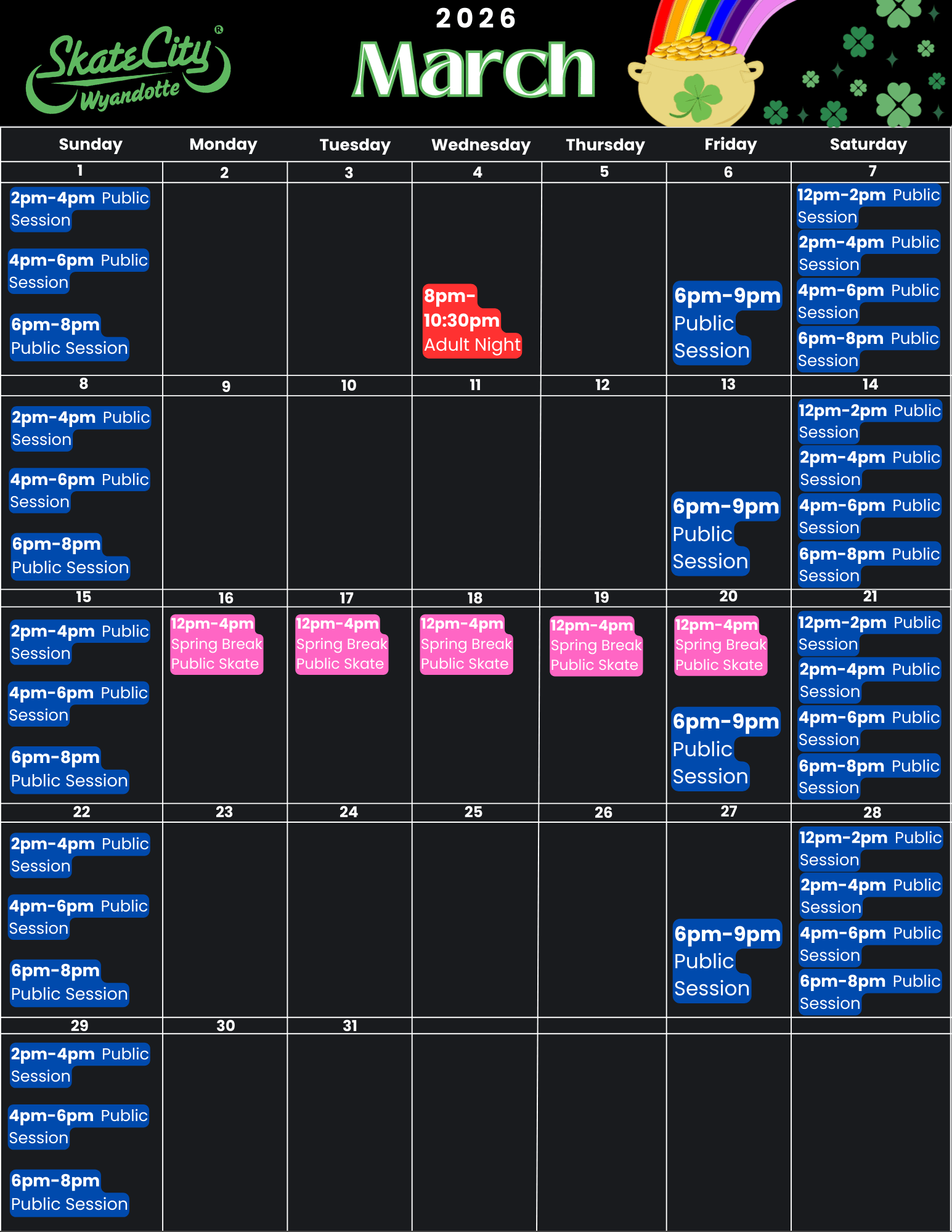 March 2026 Wyandotte Calendar (2)