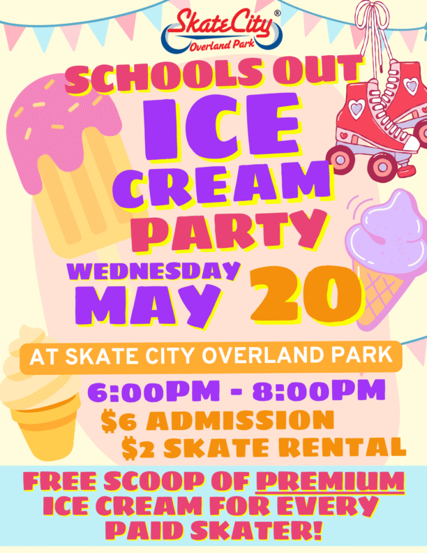 Overland Park Ice Cream Party Flyer