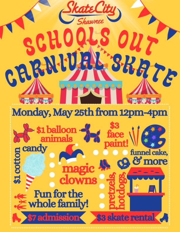 Shawnee Schools Out Carnival Skate - Flyer