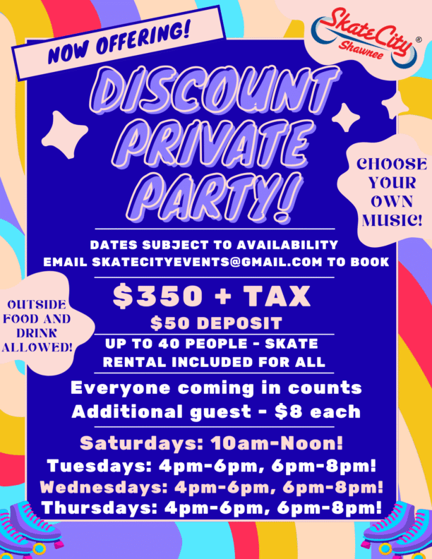 Shawnee Discount Private Party Flyer Shawnee Discount Private Party Flyer
