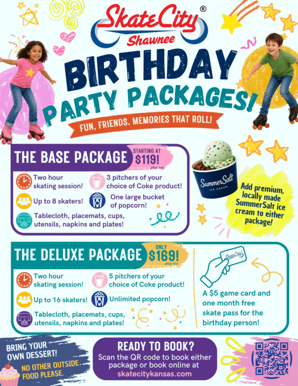 Summer 2026 Birthday Two Tier Package Flyer - Shawnee Summer 2026 Birthday Two Tier Package Flyer - Shawnee