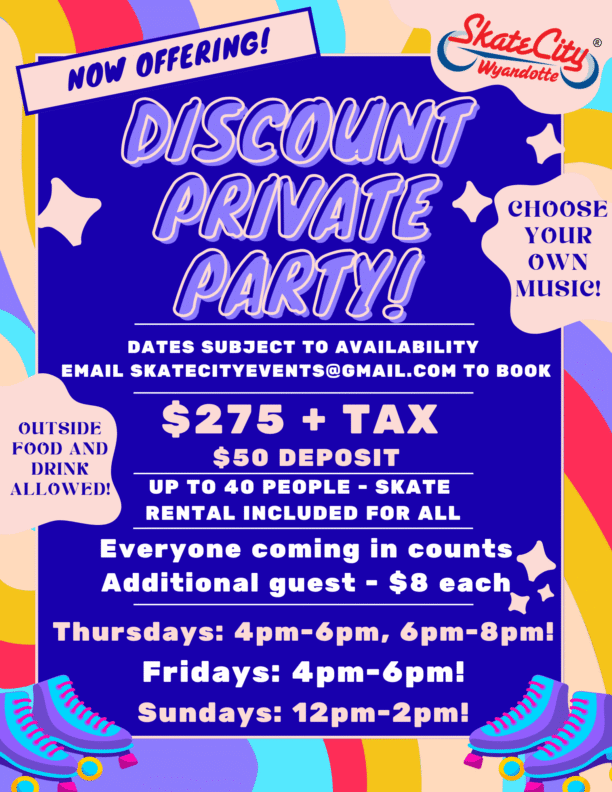 Wyandotte Discount Private Party Flyer Wyandotte Discount Private Party Flyer