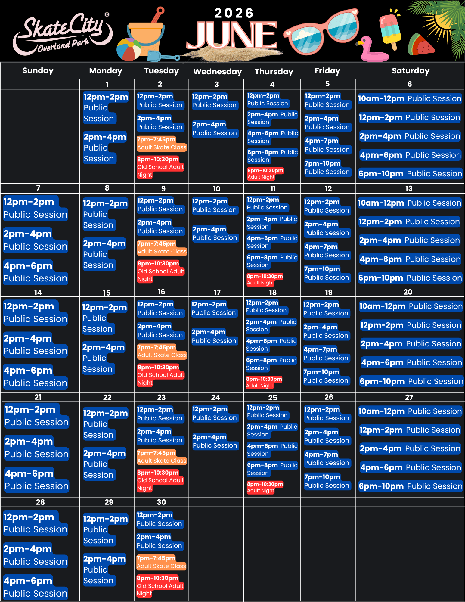 June OP Calendar