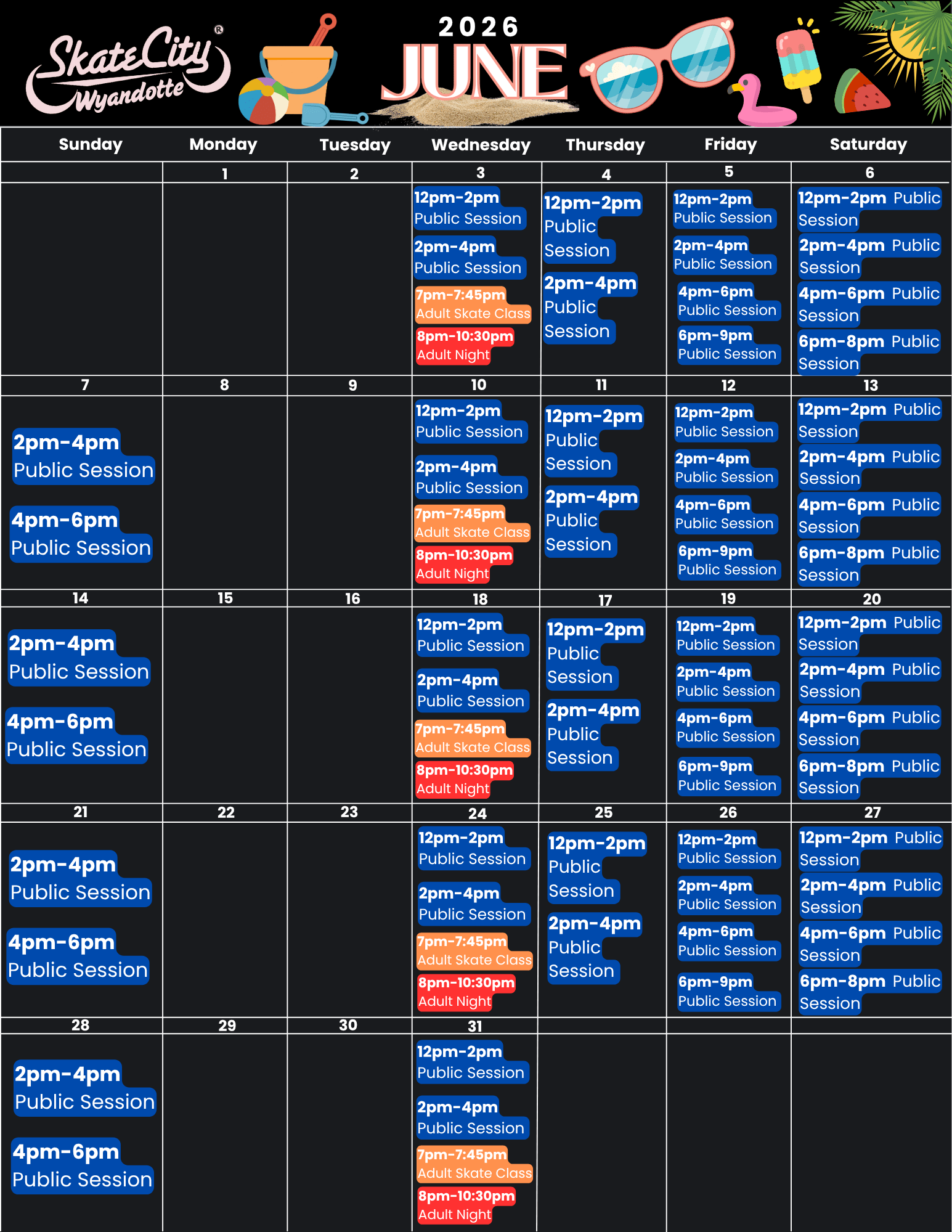 June Wyandotte Calendar