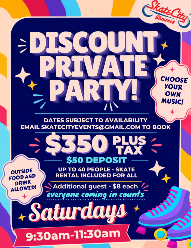 Discount Private Party School Year 2026-2027 Flyer Shawnee