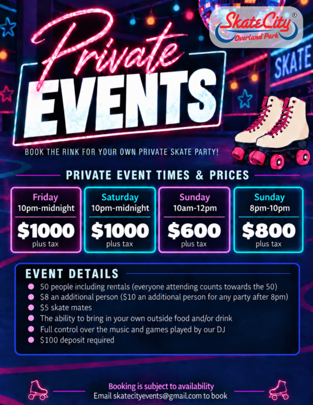 Fall 2026 Private Party Flyer OP Fall 2026 Private Party Flyer OP